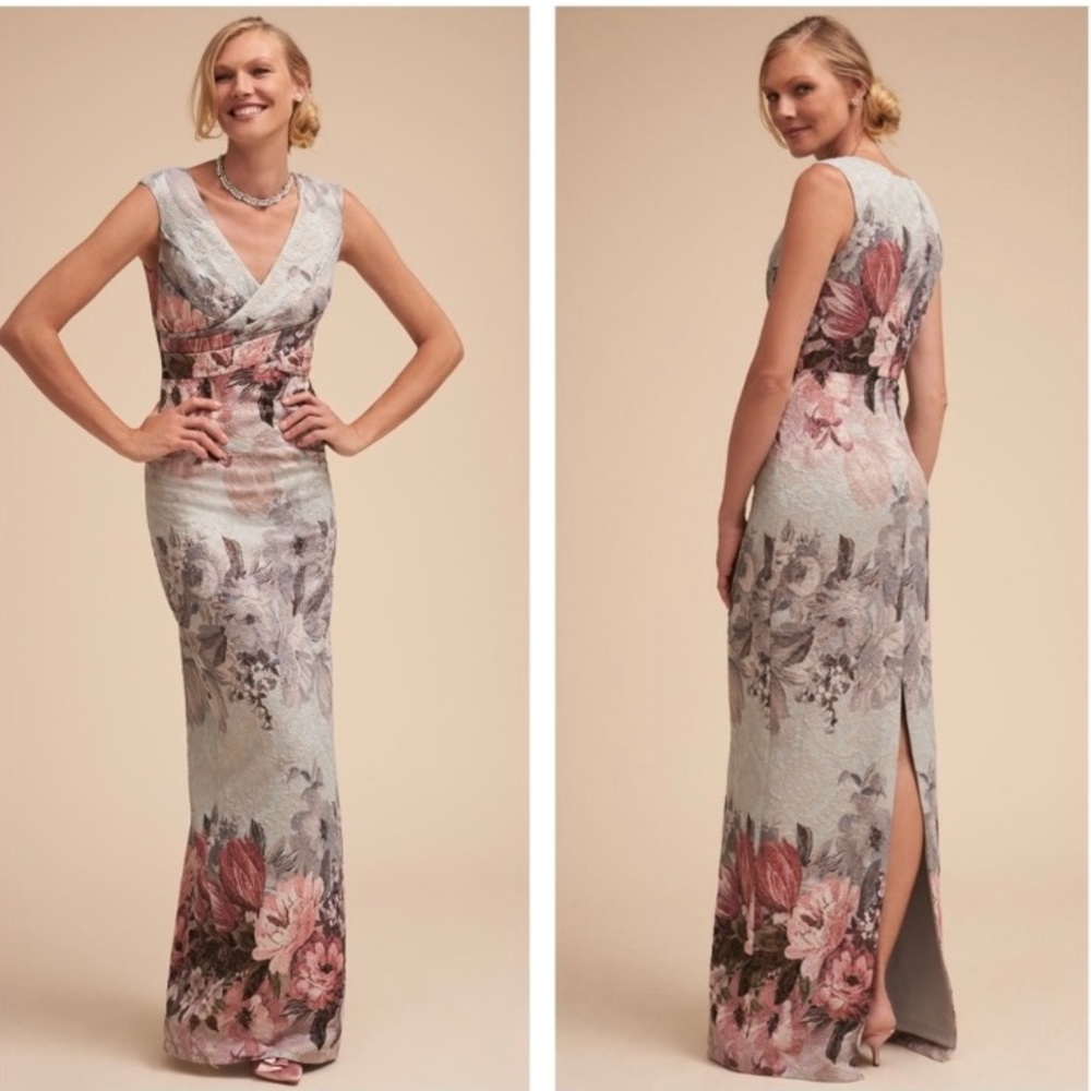 BHLDN Adrianna Papell Lilliana Blue Floral NWT